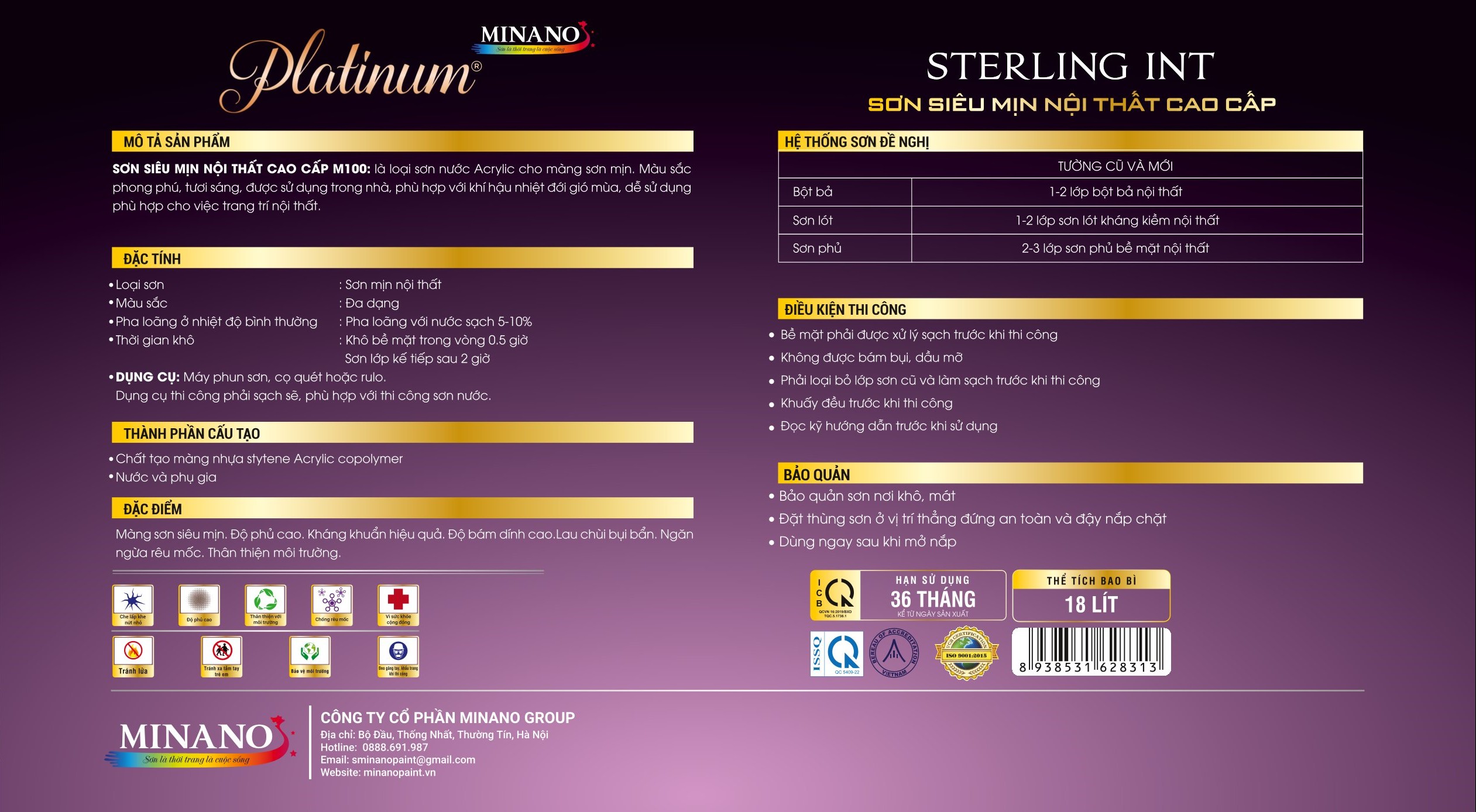 Đặc tính kỹ thuật sơn STERLING INT Minano (2)