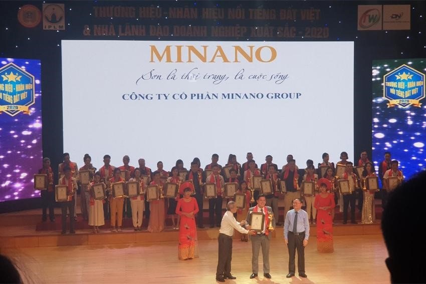 Minano nhận giải thưởng top 10 thương hiệu nổi tiếng đất Việt