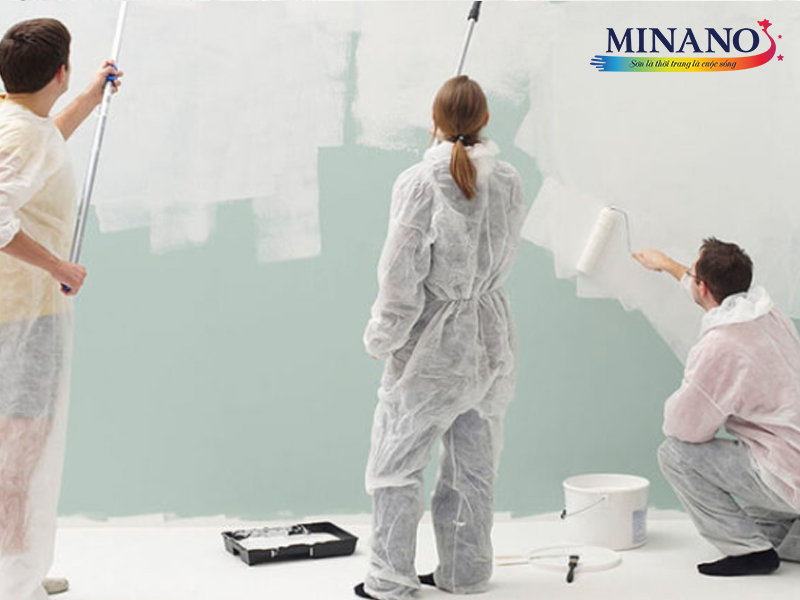 Thi công sơn lót ngoại thất giúp tăng khả năng chống thấm cho bề mặt tường